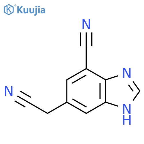 4-Cyano-1H-benzimidazole-6-acetonitrile structure