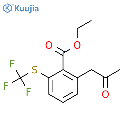 Ethyl 2-(2-oxopropyl)-6-(trifluoromethylthio)benzoate structure