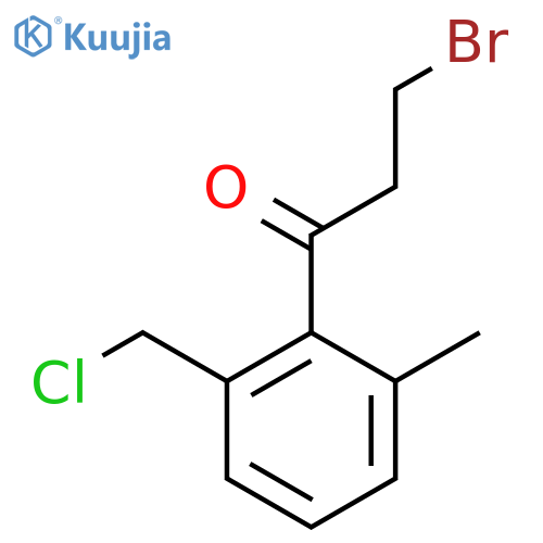 3-Bromo-1-(2-(chloromethyl)-6-methylphenyl)propan-1-one structure