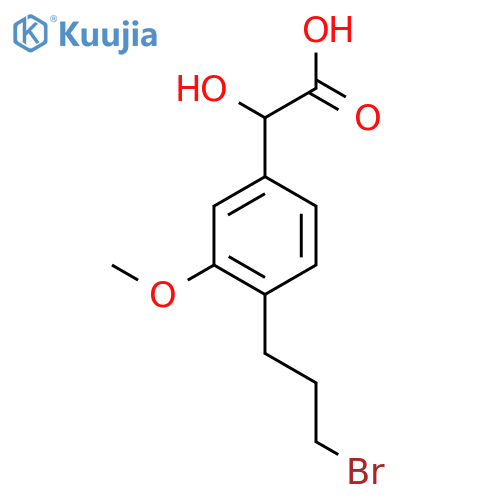 4-(3-Bromopropyl)-3-methoxymandelic acid structure