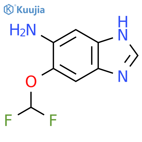 5-Amino-6-difluoromethoxy-1H-benzimidazole structure