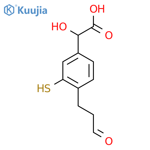 3-Mercapto-4-(3-oxopropyl)mandelic acid structure
