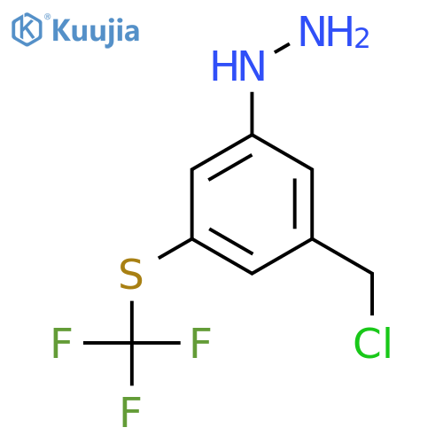 3-Hydrazinyl-5-(trifluoromethylthio)benzyl chloride structure