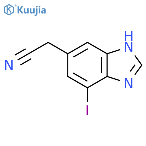 4-Iodo-1H-benzimidazole-6-acetonitrile structure