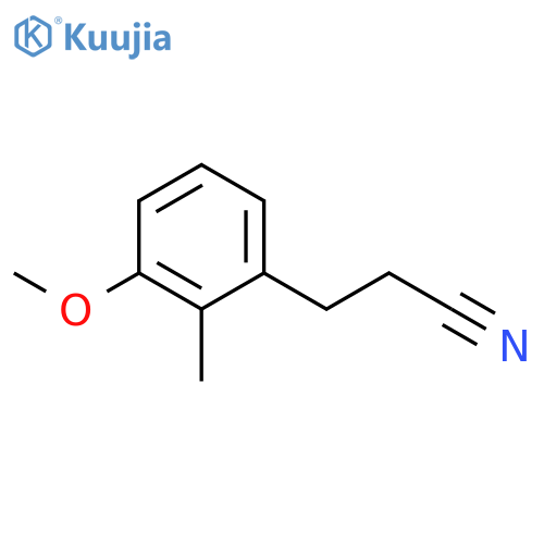 Benzenepropanenitrile, 3-methoxy-2-methyl- structure