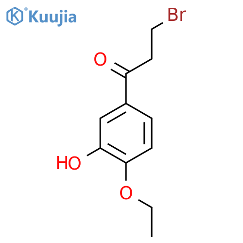 3-Bromo-1-(4-ethoxy-3-hydroxyphenyl)propan-1-one structure