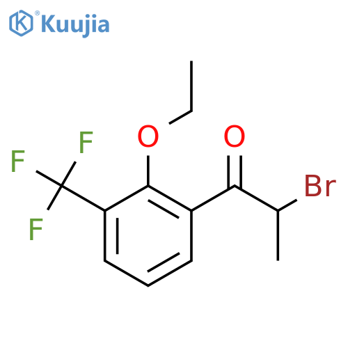 2-Bromo-1-(2-ethoxy-3-(trifluoromethyl)phenyl)propan-1-one structure