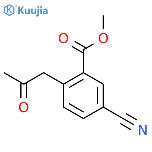 Methyl 5-cyano-2-(2-oxopropyl)benzoate structure