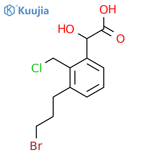3-(3-Bromopropyl)-2-(chloromethyl)mandelic acid structure