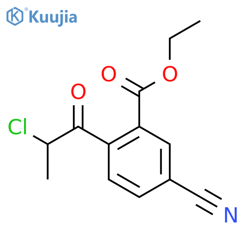 Ethyl 2-(2-chloropropanoyl)-5-cyanobenzoate structure