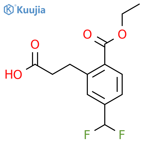 Ethyl 2-(2-carboxyethyl)-4-(difluoromethyl)benzoate structure