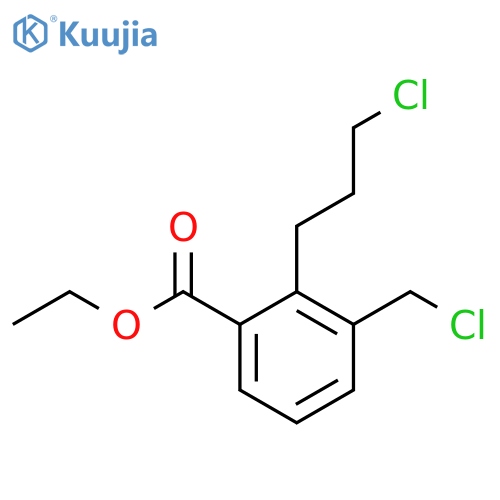 Ethyl 3-(chloromethyl)-2-(3-chloropropyl)benzoate structure