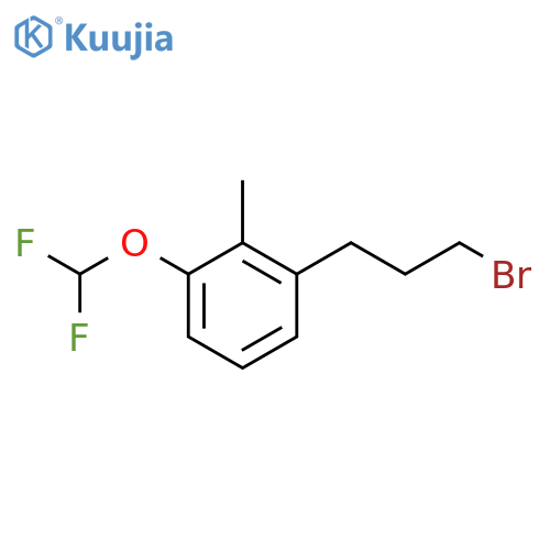 2-(3-Bromopropyl)-6-(difluoromethoxy)toluene structure