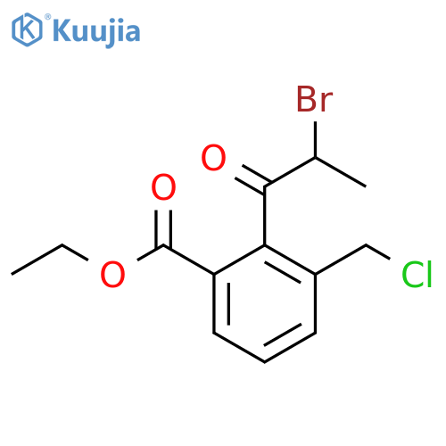 Ethyl 2-(2-bromopropanoyl)-3-(chloromethyl)benzoate structure