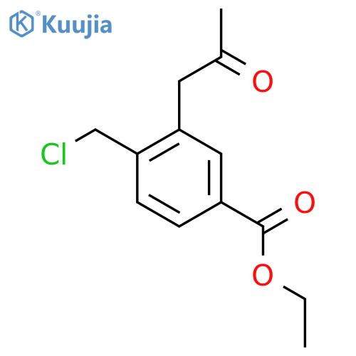 Ethyl 4-(chloromethyl)-3-(2-oxopropyl)benzoate structure
