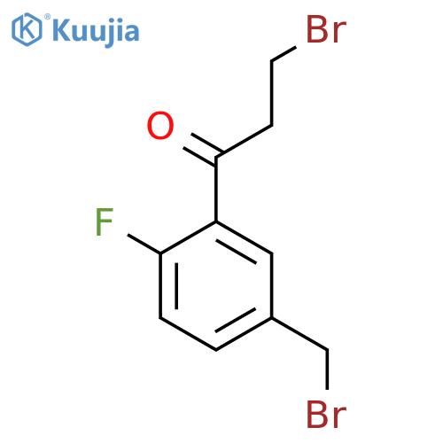 3-Bromo-1-(5-(bromomethyl)-2-fluorophenyl)propan-1-one structure