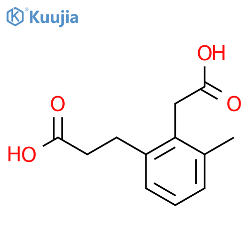 2-(2-Carboxyethyl)-6-methylphenylacetic acid structure
