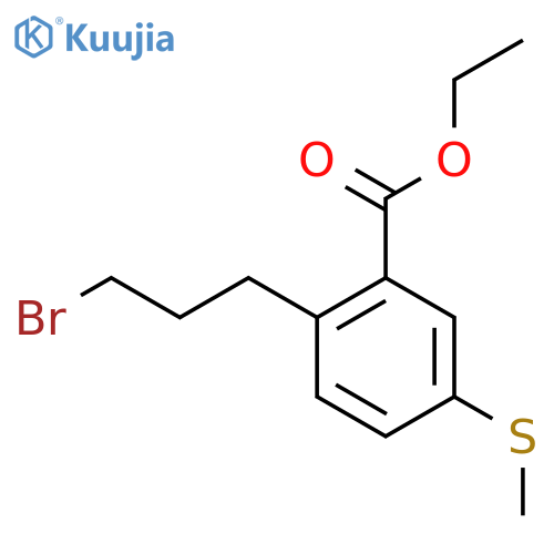 Ethyl 2-(3-bromopropyl)-5-(methylthio)benzoate structure