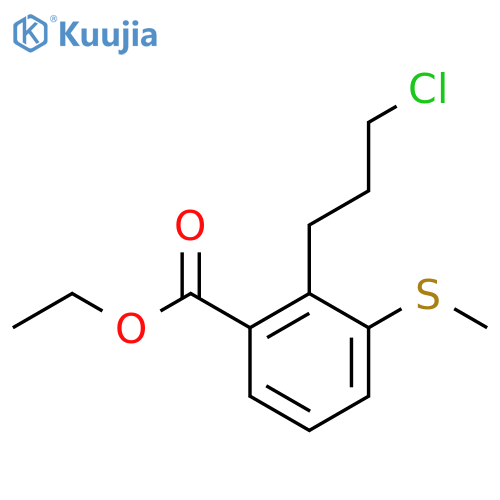 Ethyl 2-(3-chloropropyl)-3-(methylthio)benzoate structure