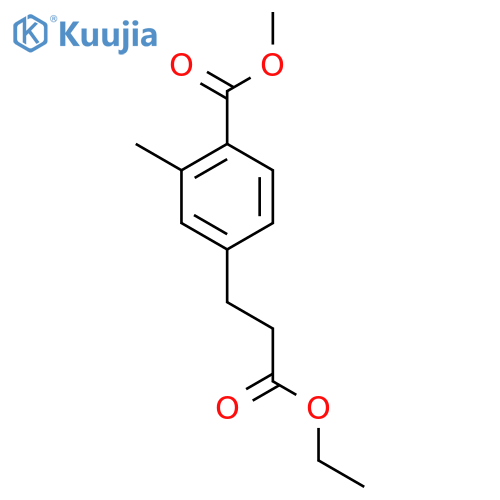 Methyl 4-(3-ethoxy-3-oxopropyl)-2-methylbenzoate structure
