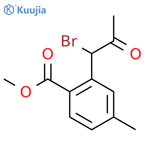 Methyl 2-(1-bromo-2-oxopropyl)-4-methylbenzoate structure