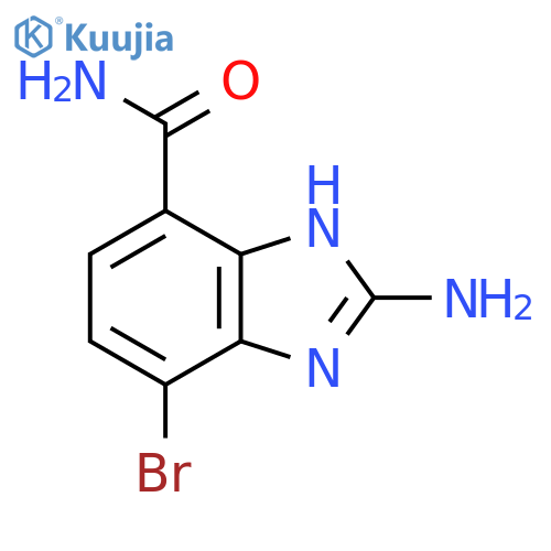 2-Amino-4-bromo-1H-benzimidazole-7-carboxamide structure