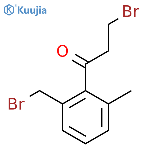 3-Bromo-1-(2-(bromomethyl)-6-methylphenyl)propan-1-one structure