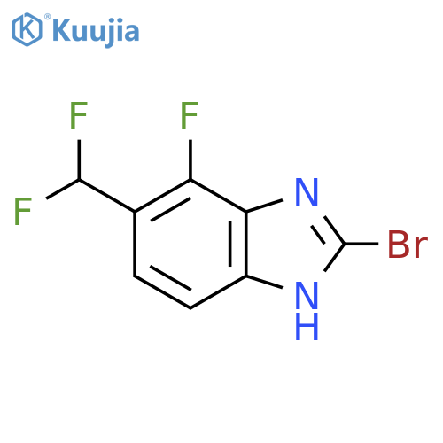 2-Bromo-6-difluoromethyl-7-fluoro-1H-benzimidazole structure