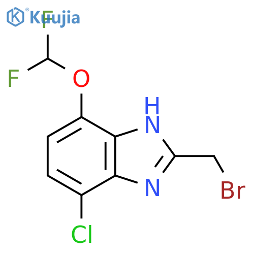 2-Bromomethyl-4-chloro-7-difluoromethoxy-1H-benzimidazole structure