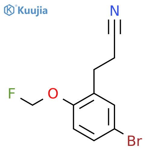 3-(5-Bromo-2-(fluoromethoxy)phenyl)propanenitrile structure
