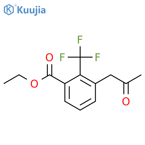 Ethyl 3-(2-oxopropyl)-2-(trifluoromethyl)benzoate structure