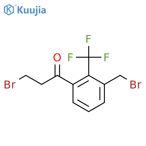 3-Bromo-1-(3-(bromomethyl)-2-(trifluoromethyl)phenyl)propan-1-one structure