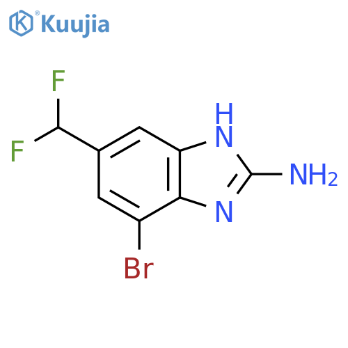 2-Amino-4-bromo-6-difluoromethyl-1H-benzimidazole structure