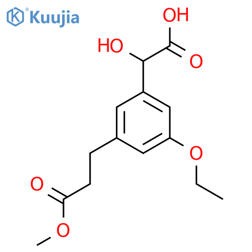 3-Ethoxy-5-(3-methoxy-3-oxopropyl)mandelic acid structure