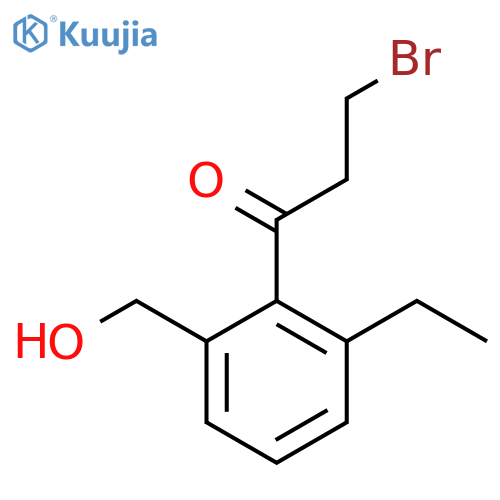 3-Bromo-1-(2-ethyl-6-(hydroxymethyl)phenyl)propan-1-one structure