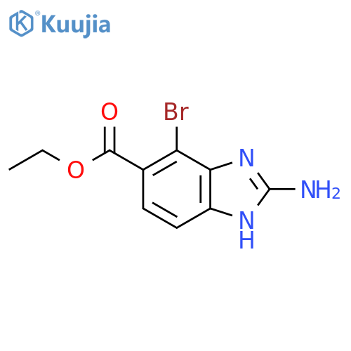 Ethyl 2-amino-4-bromo-1H-benzimidazole-5-carboxylate structure