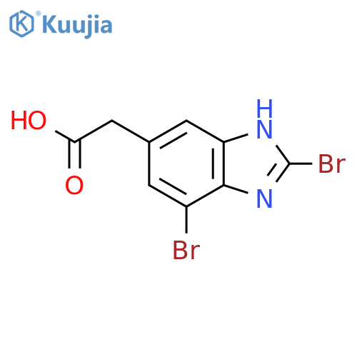 2,7-Dibromo-1H-benzimidazole-5-acetic acid structure