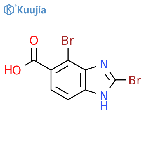 2,7-Dibromo-1H-benzimidazole-6-carboxylic acid structure
