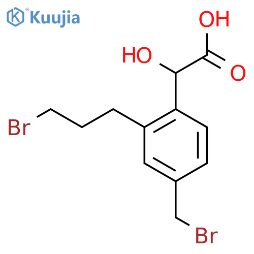 4-(Bromomethyl)-2-(3-bromopropyl)mandelic acid structure