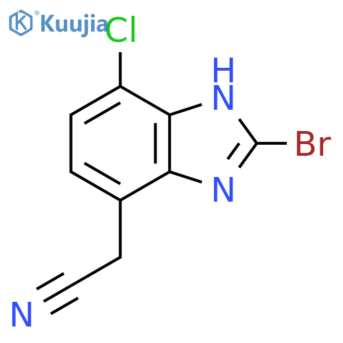 2-Bromo-4-chloro-1H-benzimidazole-7-acetonitrile structure