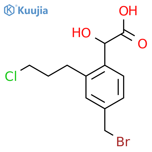 4-(Bromomethyl)-2-(3-chloropropyl)mandelic acid structure