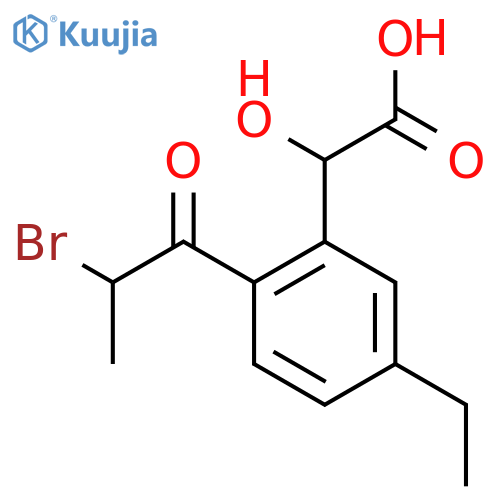 2-(2-Bromopropanoyl)-5-ethylmandelic acid structure