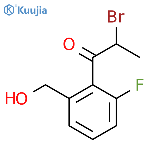 2-Bromo-1-(2-fluoro-6-(hydroxymethyl)phenyl)propan-1-one structure