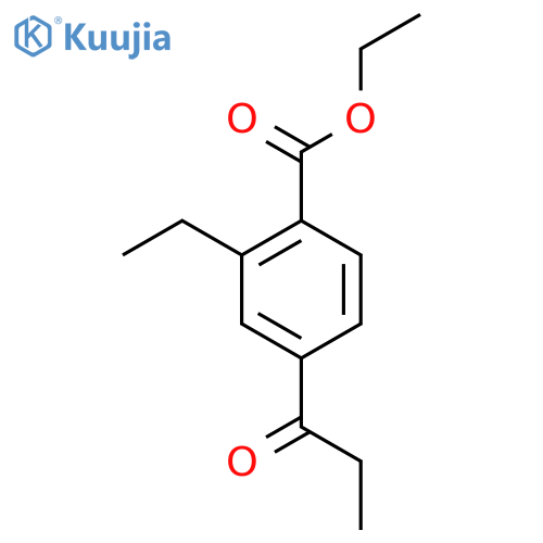 Ethyl 2-ethyl-4-propionylbenzoate structure