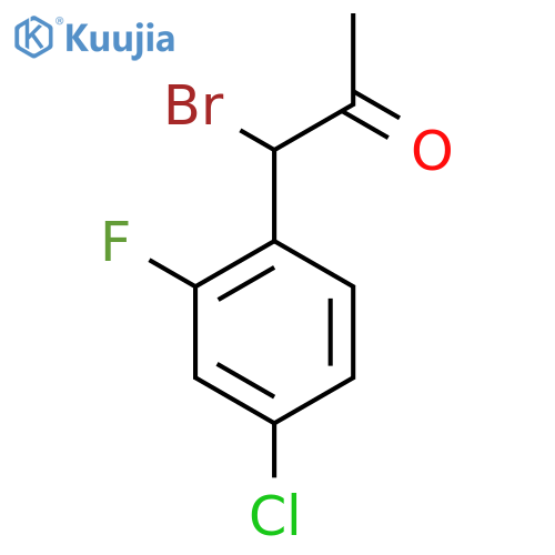 1-Bromo-1-(4-chloro-2-fluorophenyl)propan-2-one structure