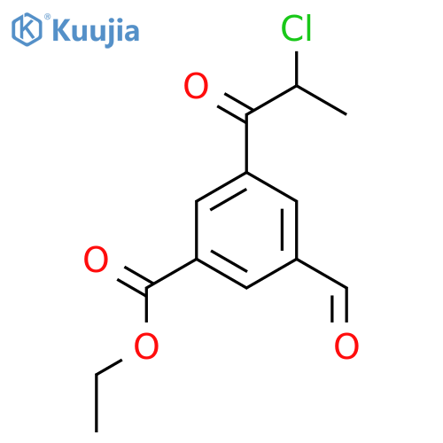 Ethyl 3-(2-chloropropanoyl)-5-formylbenzoate structure