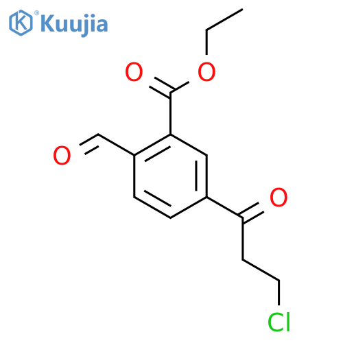 Ethyl 5-(3-chloropropanoyl)-2-formylbenzoate structure