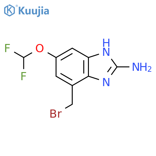 2-Amino-7-bromomethyl-5-difluoromethoxy-1H-benzimidazole structure
