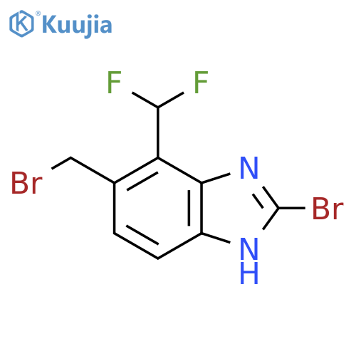 2-Bromo-5-bromomethyl-4-difluoromethyl-1H-benzimidazole structure