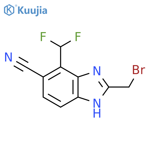 2-Bromomethyl-6-cyano-7-difluoromethyl-1H-benzimidazole structure